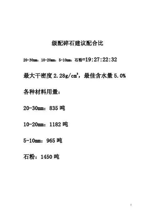 级配碎石施工方案