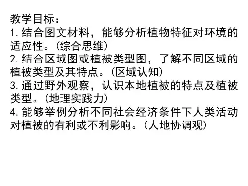 5.1主要植被与自然环境课件-2020-2021学年高一地理湘教版（2019）必修1