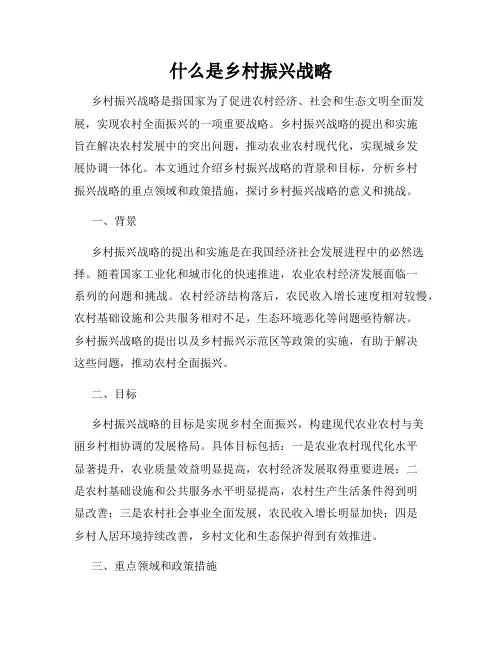 什么是乡村振兴战略