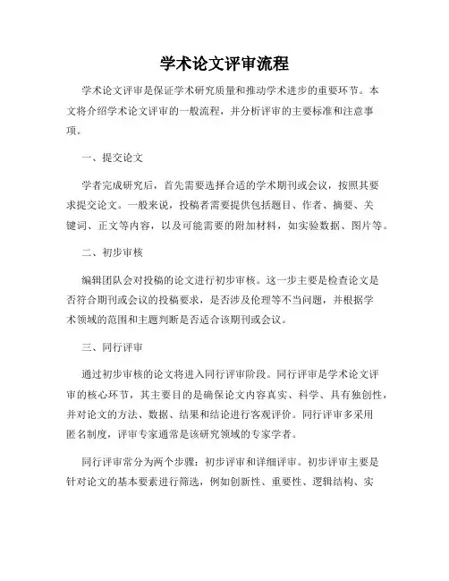 学术论文评审流程