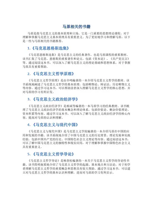 马原相关的书籍