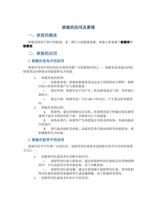 核能的应用及原理