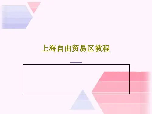 上海自由贸易区教程30页PPT