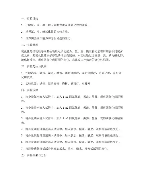 氯溴碘实验报告