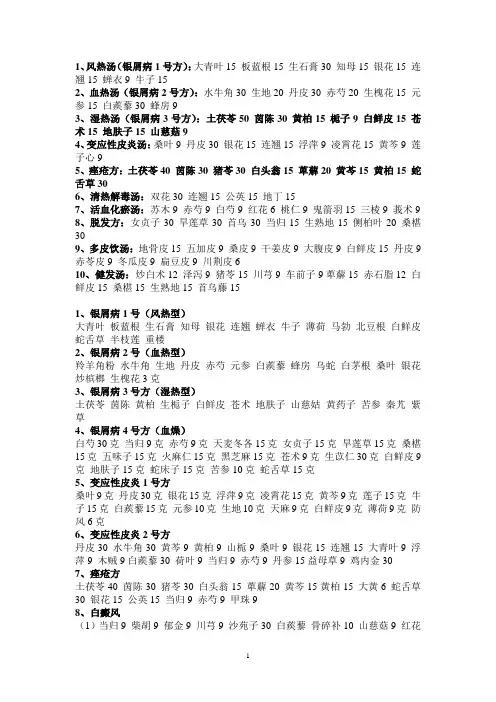 皮肤科协定方