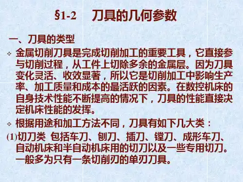 §1-2刀具的几何参数