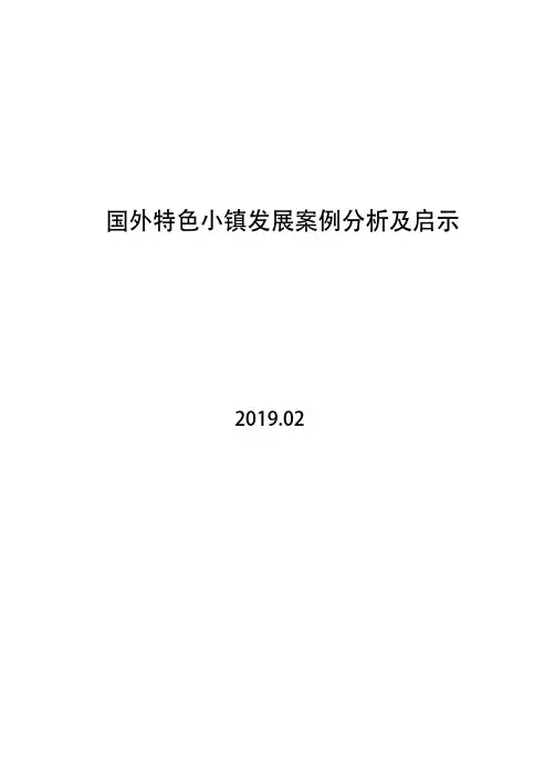 国外特色小镇发展案例分析及启示
