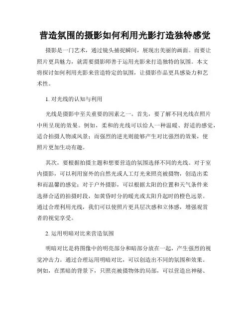 营造氛围的摄影如何利用光影打造独特感觉