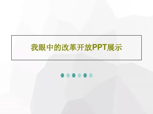 我眼中的改革开放PPT展示共27页文档