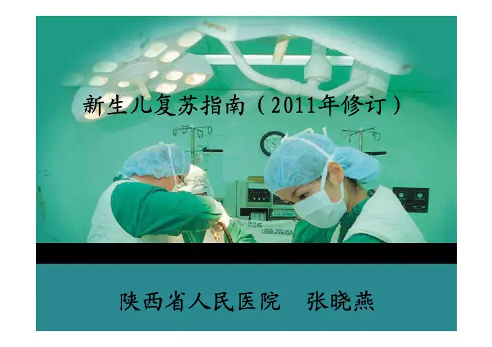 新生儿复苏指南(2011年)-张晓燕