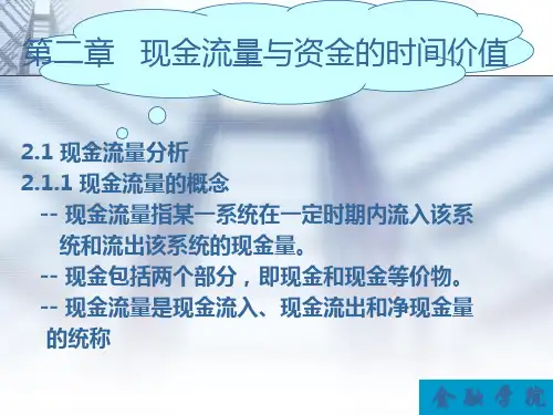 第二章   现金流量与资金的时间价(投资项目评估湖南大学 宋嘉)