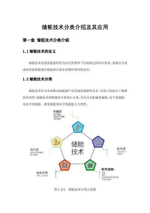 储能技术分类介绍及其应用