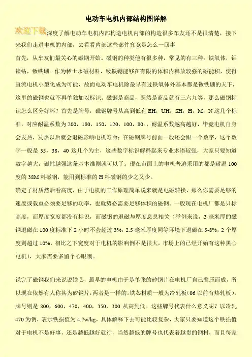 电动车电机内部结构图详解