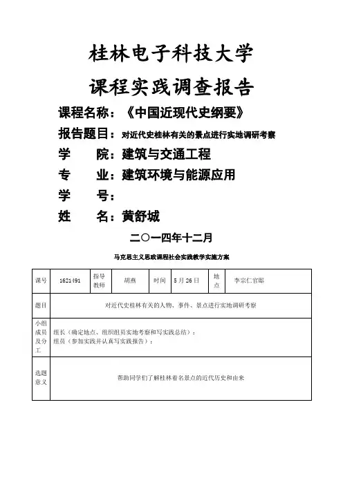近代史实践报告