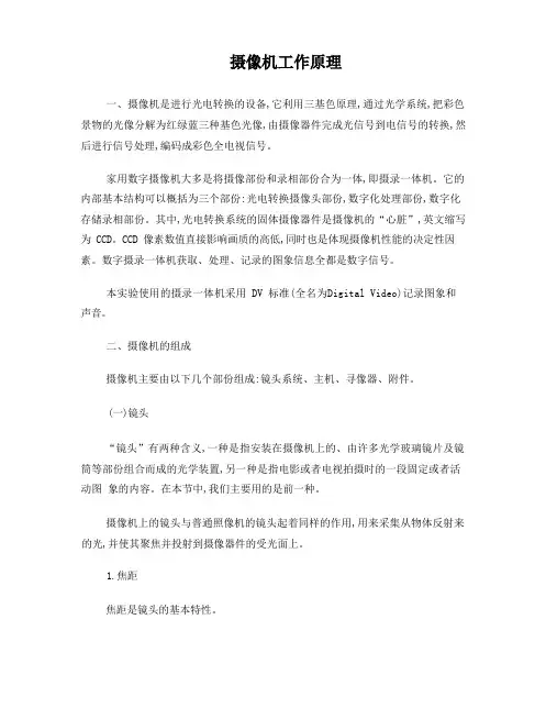 摄像机工作原理