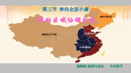 湘师大版九年级道德与法治下册第二单元第三节第二课时 推动区域协调发展(22张PPT)