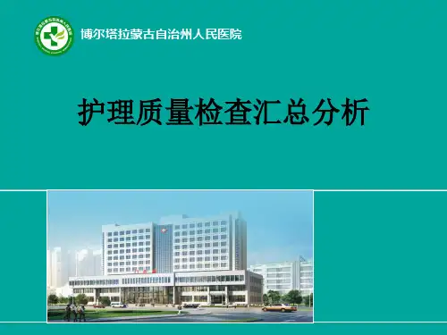 护理质量检查汇总分析ppt课件
