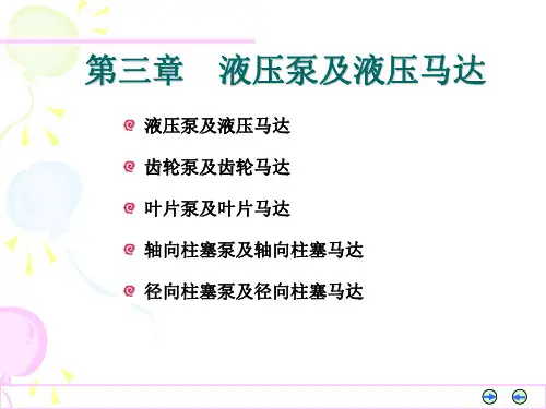 3第三章液压泵及液压马达(1)