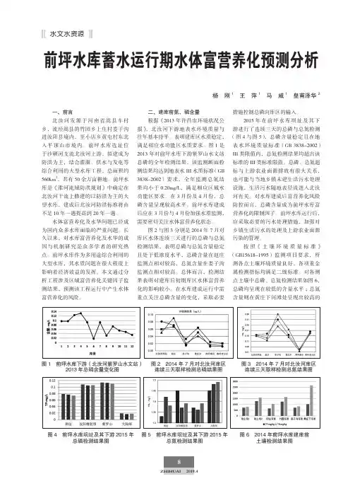 前坪水库蓄水运行期水体富营养化预测分析
