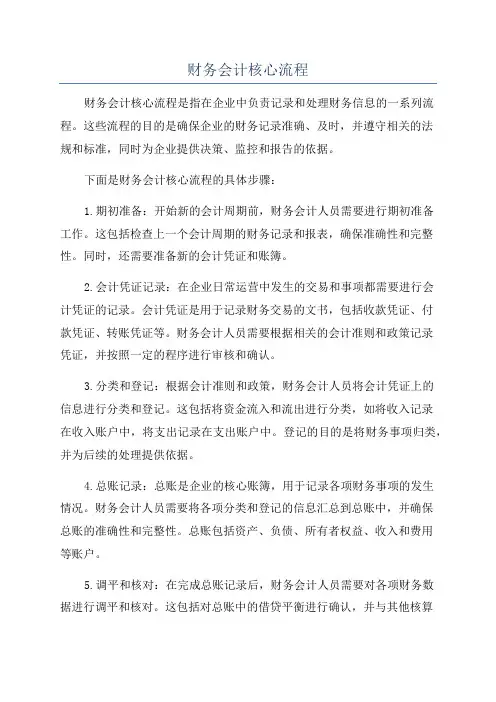 财务会计核心流程