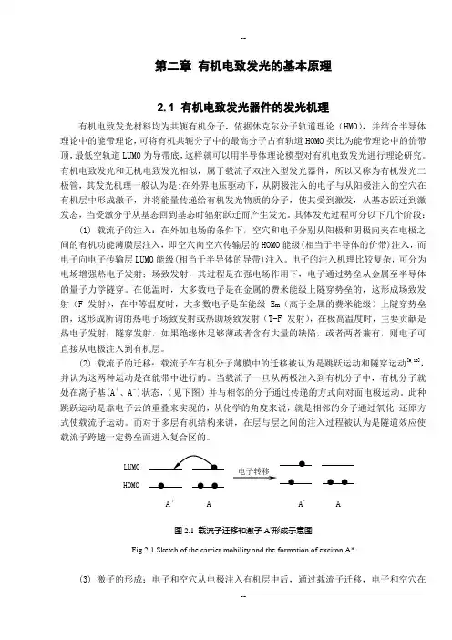 第二章-有机电致发光的基本原理