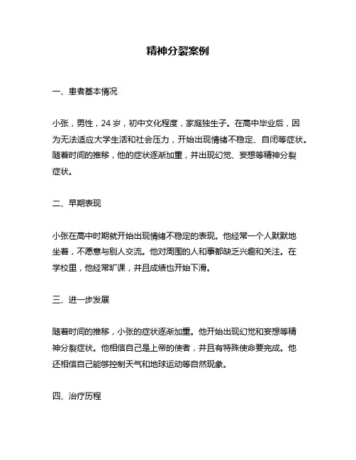 精神分裂案例