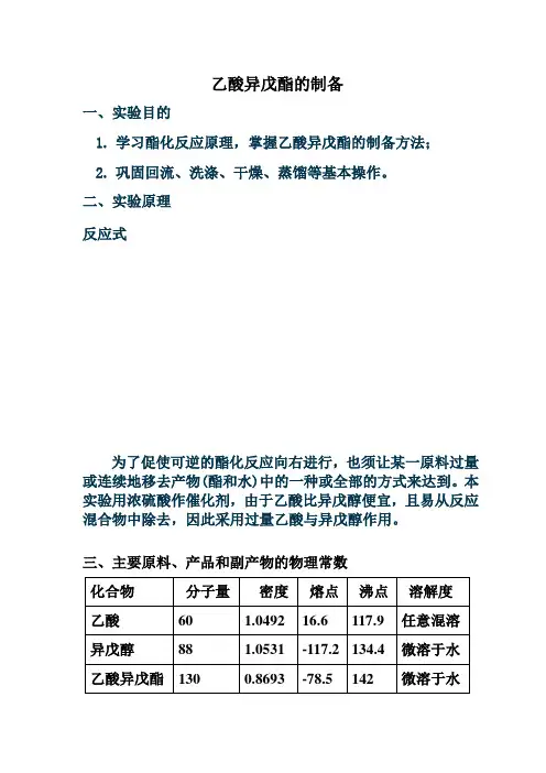 0mxt-香料乙酸异戊酯的合成