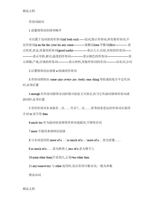 最新英语专业四级语法重点总结(精)