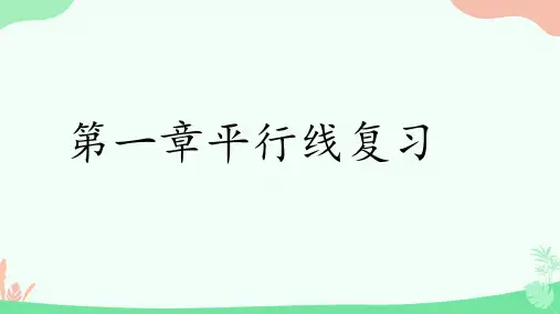 第一章平行线单元复习课件(共19张PPT)浙教版数学七年级下册