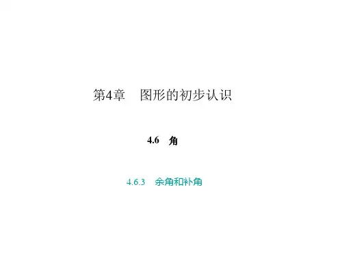 余角和补角PPT课件(华师大版)