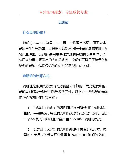 流明值 (2)