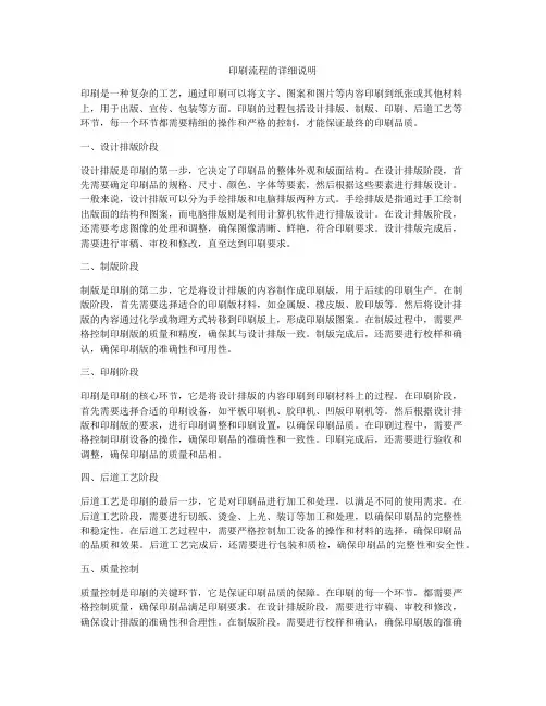印刷流程的详细说明
