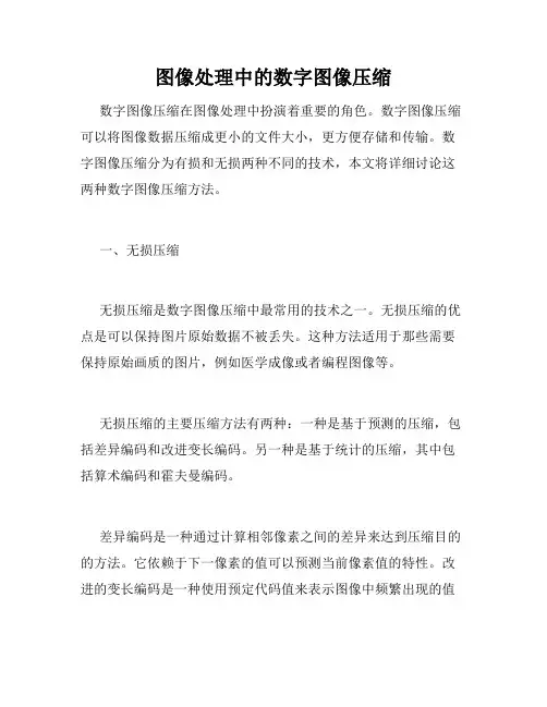 图像处理中的数字图像压缩