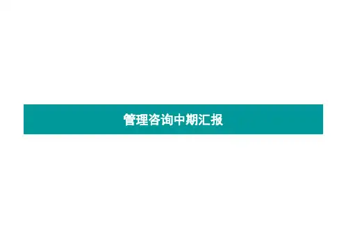某公司人力资源管理咨询组织诊断中期报告(PPT 88页)