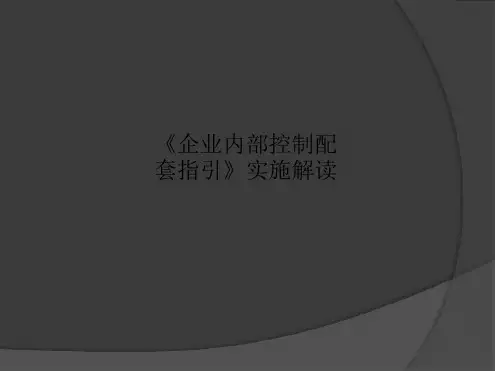 企业内部控制配套指引实施解读