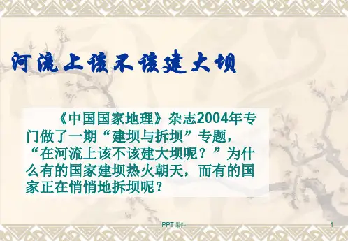 河流上该不该建大坝  ppt课件