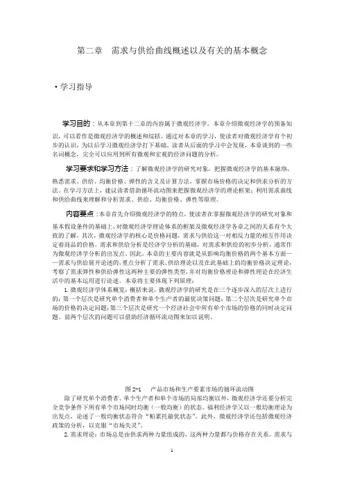 《微观经济学》重点归纳