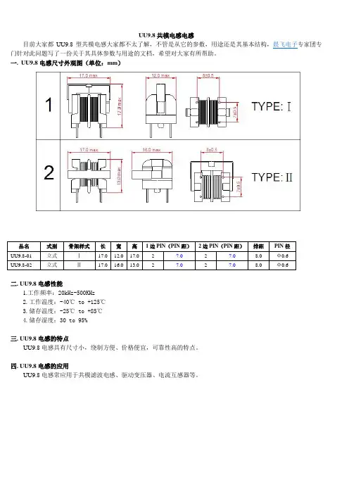 UU9.8共模电感
