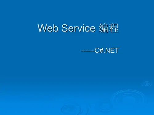 WebService编程第四章讲稿精品PPT课件