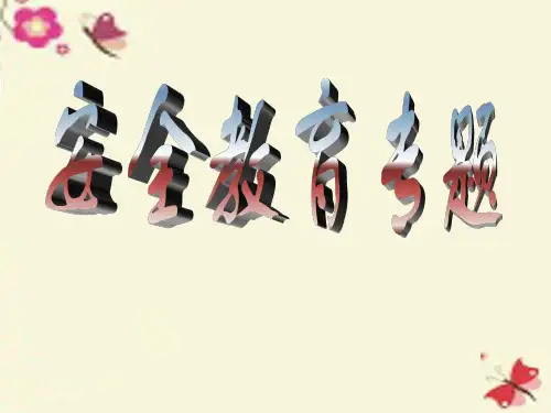 初中主题班会《安全班会 》PPT课件