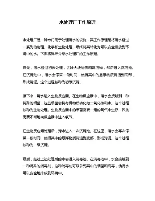 水处理厂工作原理