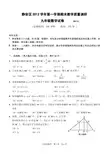 2013 初三 上 数学期末市统测(静安 一模)