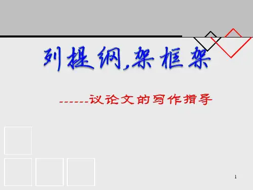 高中作文 《列提纲,架框架》课件(33张PPT)— 高考语文复习 议论文写作指导