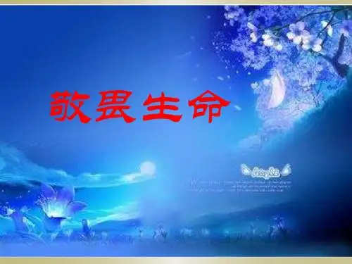 人教版《道德与法治》七年级上册8.2敬畏生命课件