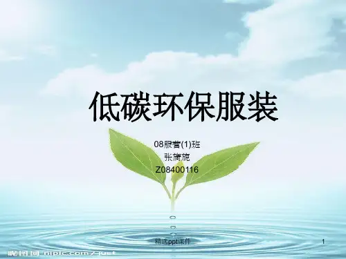 低碳环保服装ppt课件