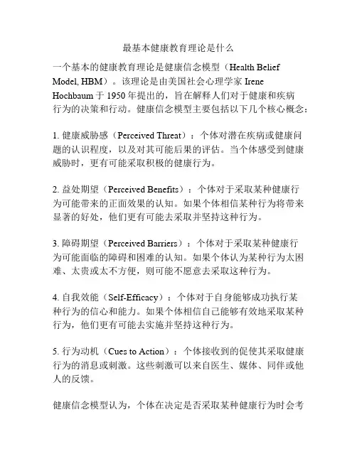 最基本健康教育理论是什么