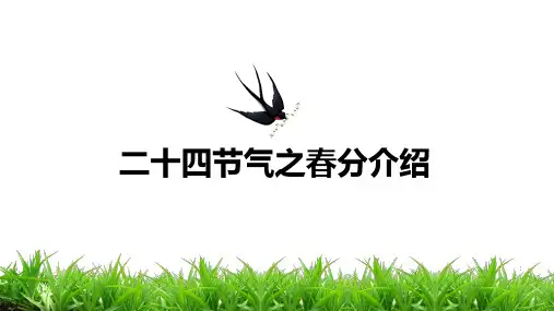 二十四节气《春分》节气宣传清新风格PPT教育课件