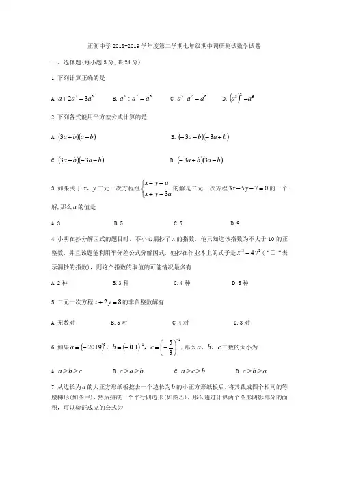 七年级下期中 (21)