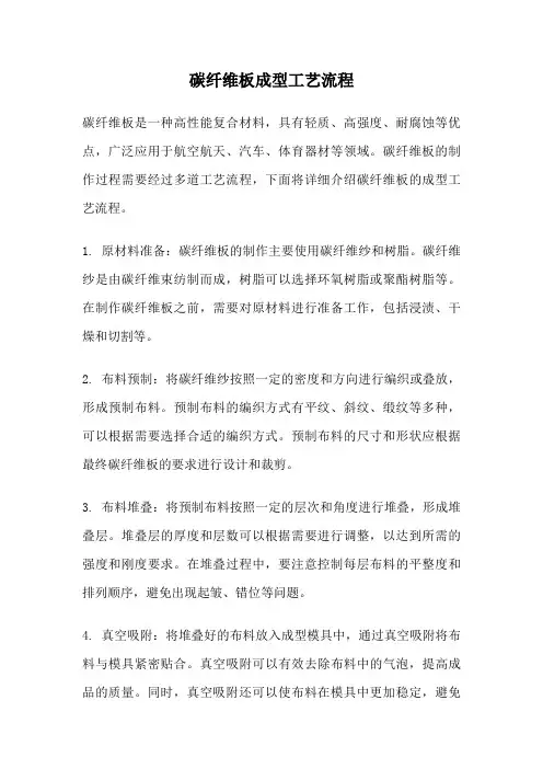 碳纤维板成型工艺流程