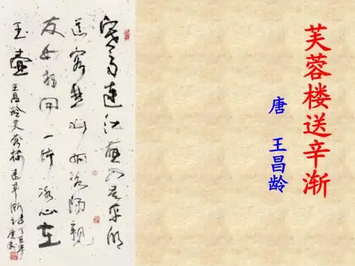 17《芙蓉楼送辛渐》PPT